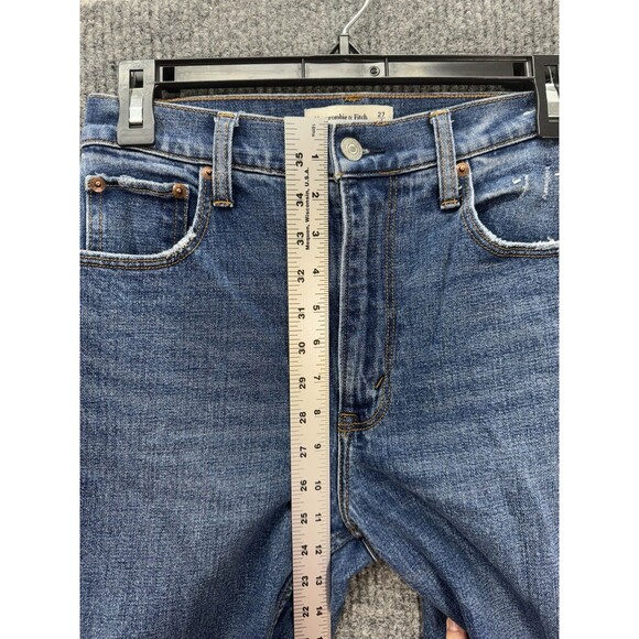 Abercrombie & Fitch Jeans Womens 27/4 The Ankle Straight Ultra High Rise Destroy - Picture 7 of 10